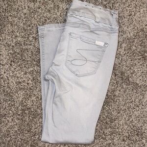 Seven7 Women's Light Gray Skinny Jeans